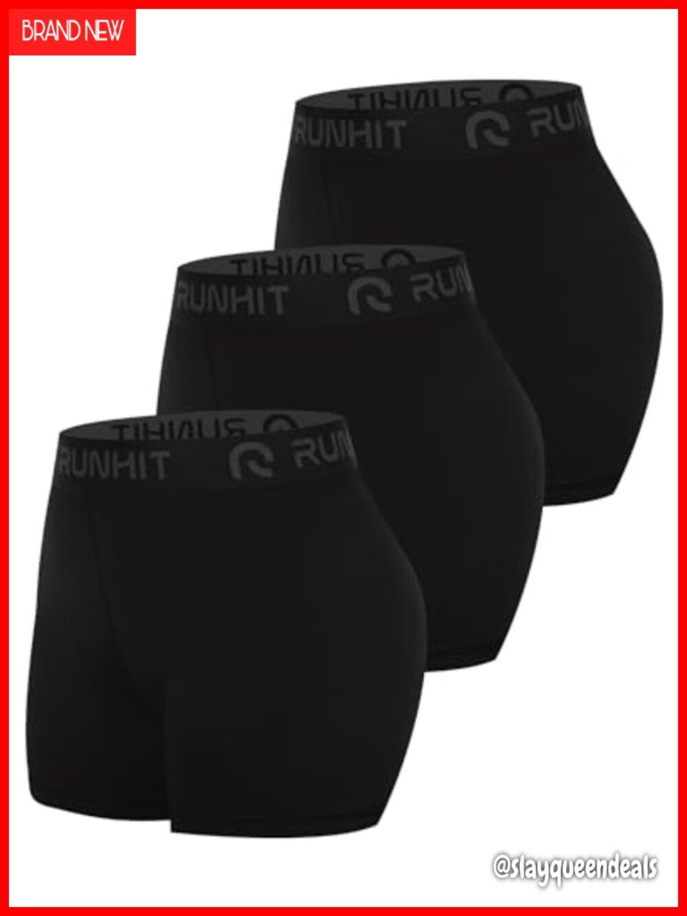 Women's 3 Pack Compression Shorts Spandex 3" Volleyball Workout Yoga Gym